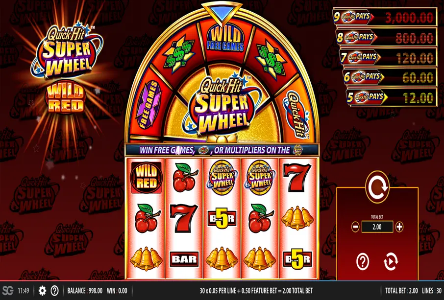 Quick Hit Super Wheel Wild Red screenshot